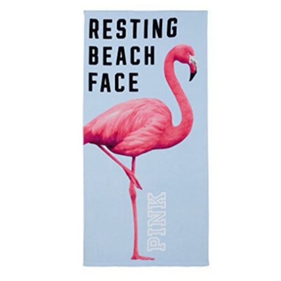 PINK Victoria's Secret Other - Victoria’s Secret Pink Flamingo Beach Towel - New